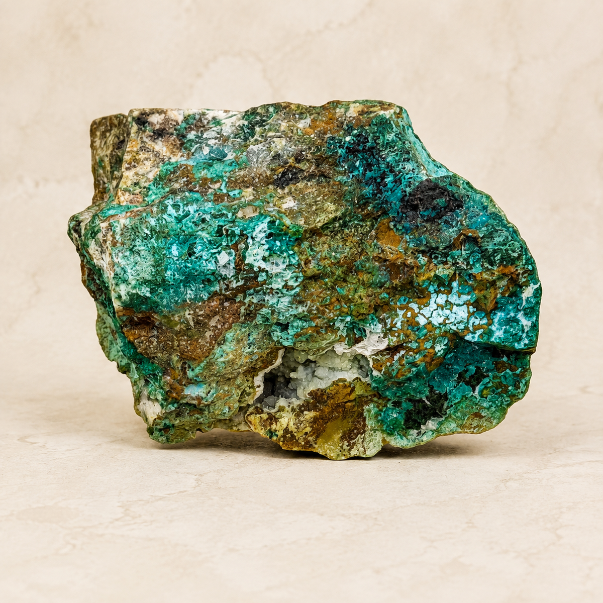 Raw Chrysocolla with Malachite & Azurite Specimen