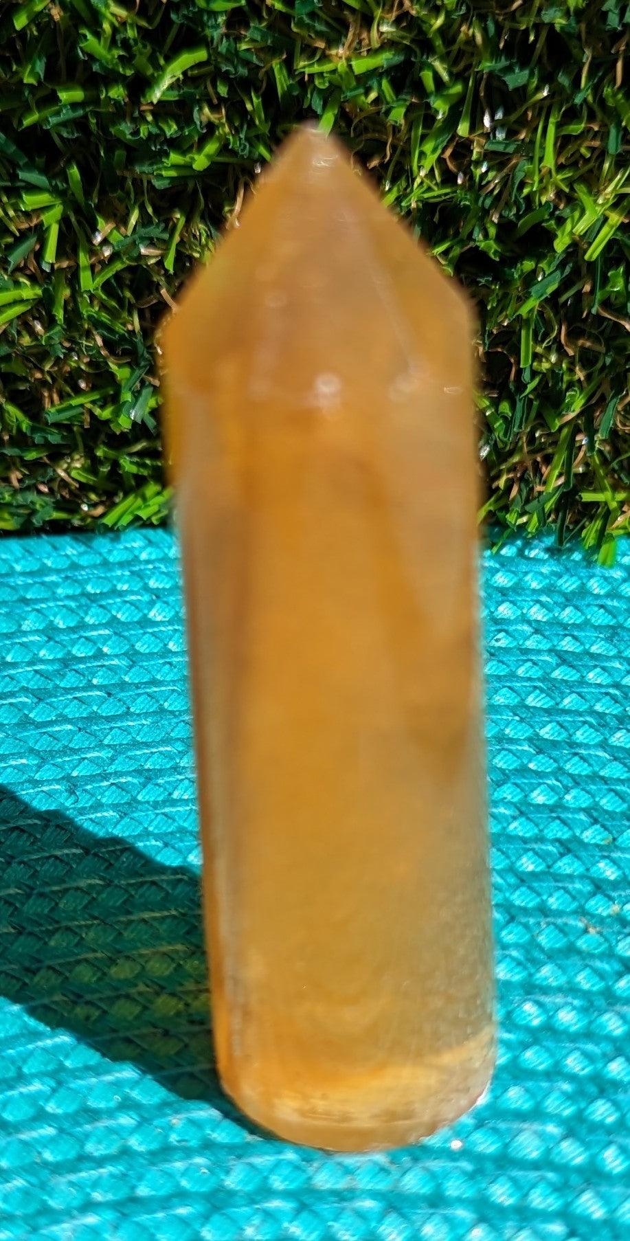 Yellow Fluorite Tower 8cm