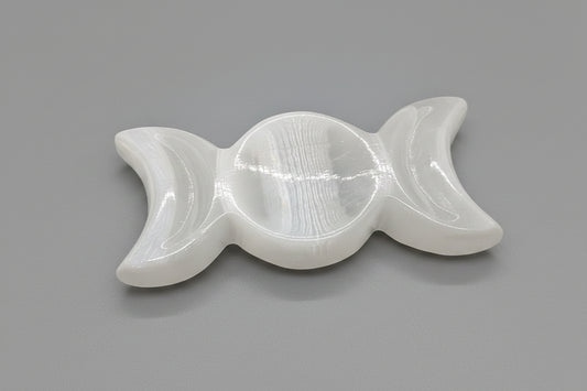 3 Moon Selenite Bowl