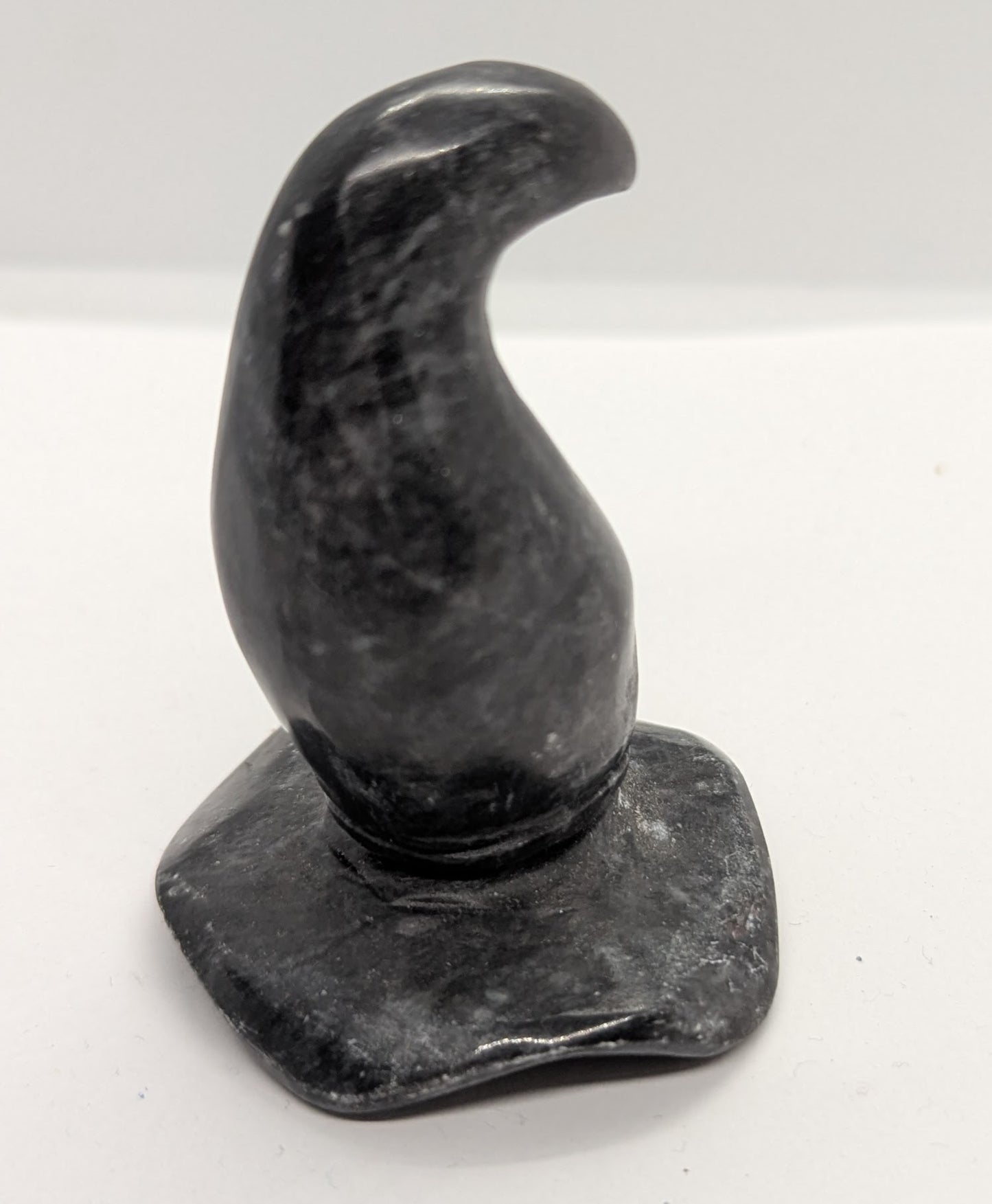 Hand-Carved Black Obsidian Witch Hat Figurine
