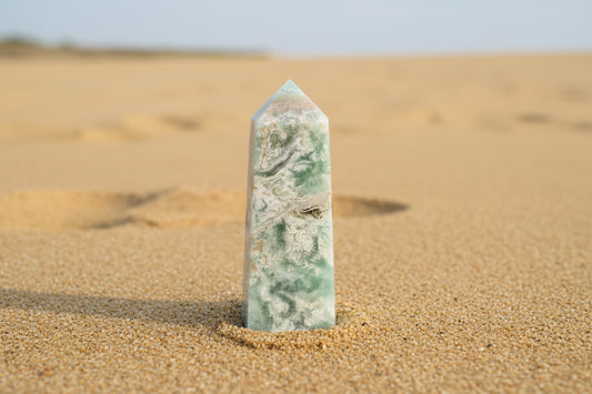 Green Fluorite In Sphalerite Tower