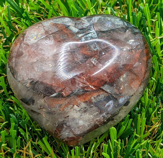 Red Hematoid Quartz Heart