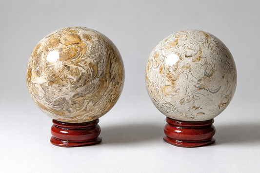Turritella Agate Sphere