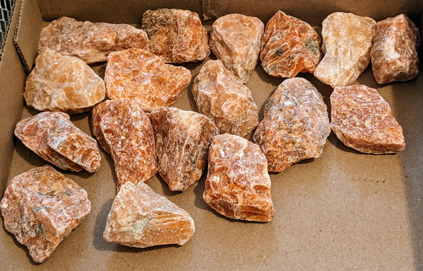 Orange Orchid Calcite Raw Stone